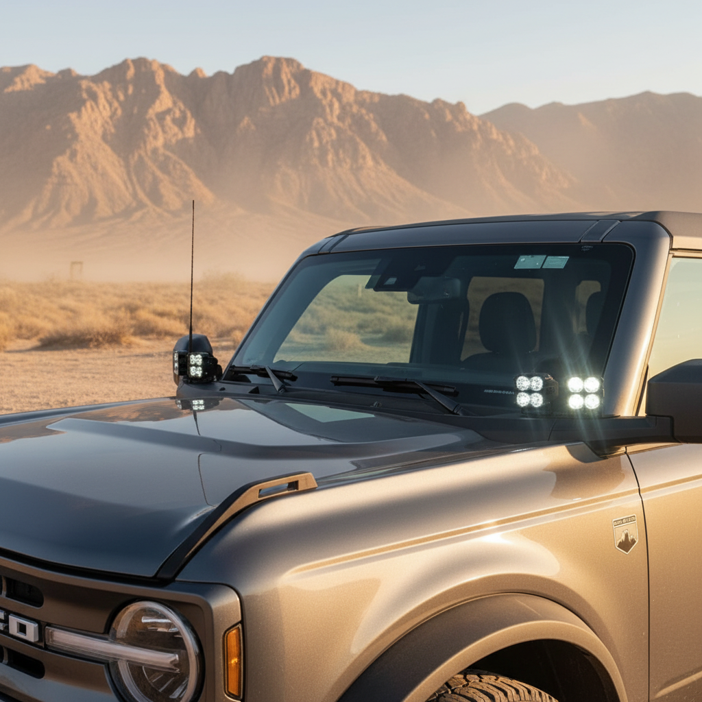 2022+ Ford Bronco Raptor Hood Mount/Ditch Lights/Pillars - PRO