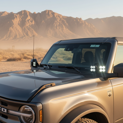 2022+ Ford Bronco Raptor Hood Mount/Ditch Lights/Pillars - PRO